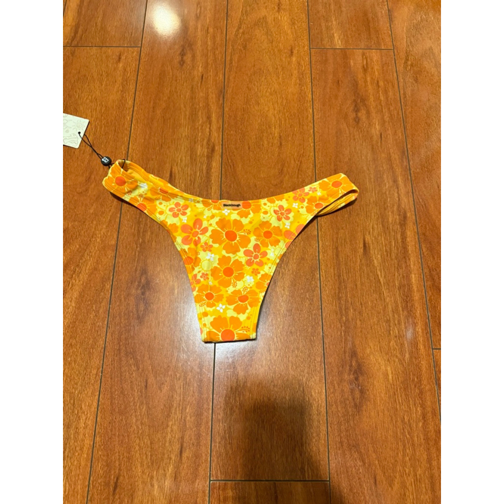 Women's Blackbough Floral Bikini Bottom S Yellow Orange - Picture 2 of 3